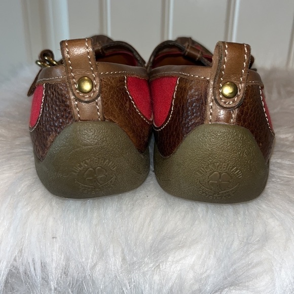 Lucky brand vintage cute comfy red brown y2K boho Mary Jane buckle shoe size 9 - Picture 6 of 13